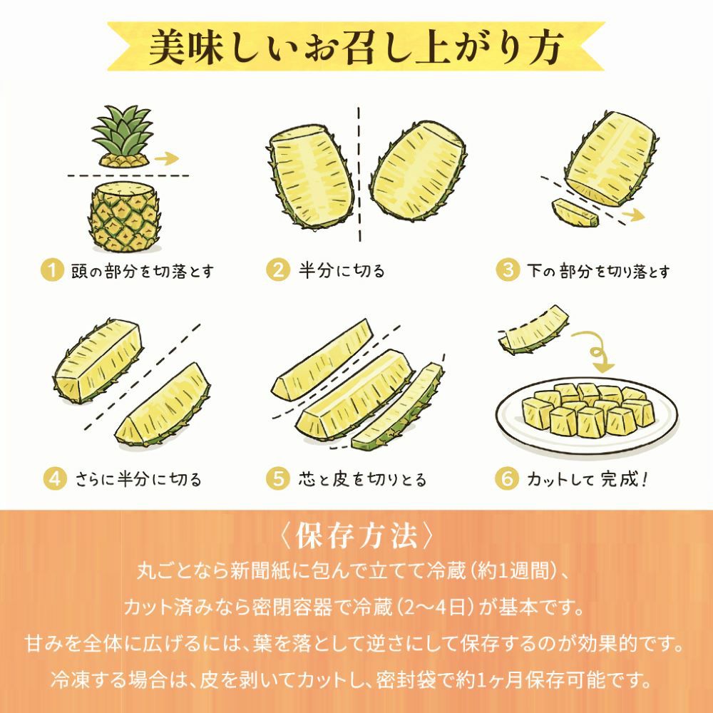 ☆ポイント5倍☆【送料無料】石垣島産 パイナップル・ピーチ種 約2.4kg