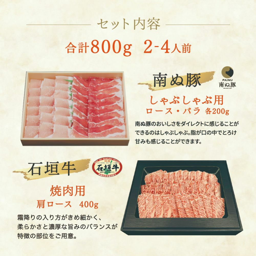送料無料】石垣牛と南ぬ豚の堪能セット（小） | 【公式】やえやま